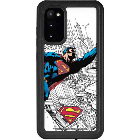 DC Comics Superman Flying Over City Pose Galaxy S20 Waterproof Case