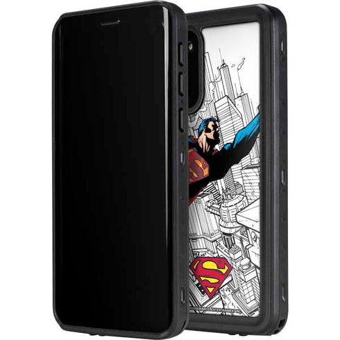 DC Comics Superman Flying Over City Pose Galaxy S20 Waterproof Case