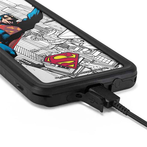 DC Comics Superman Flying Over City Pose Galaxy S20 Waterproof Case