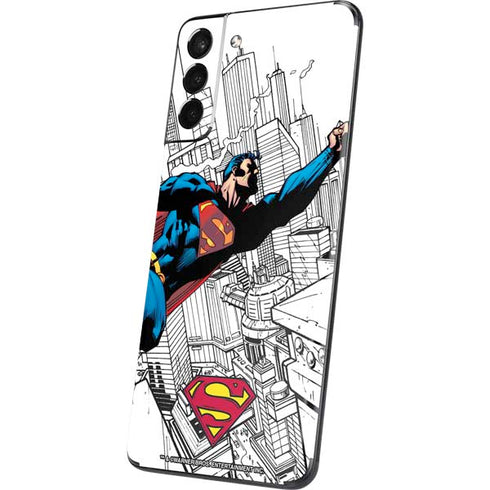 DC Comics Superman Flying Over City Pose Galaxy S21 5G Skin