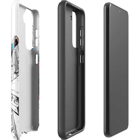 DC Comics Superman Flying Over City Pose Galaxy S21 FE Pro Case