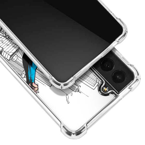 DC Comics Superman Flying Over City Pose Galaxy S21 Plus 5G Clear Case