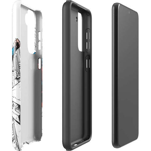 DC Comics Superman Flying Over City Pose Galaxy S21 Plus 5G Pro Case