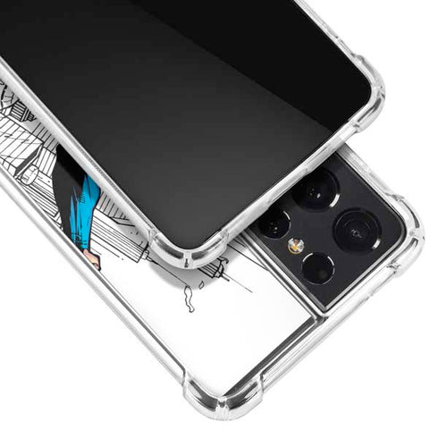 DC Comics Superman Flying Over City Pose Galaxy S21 Ultra 5G Clear Case
