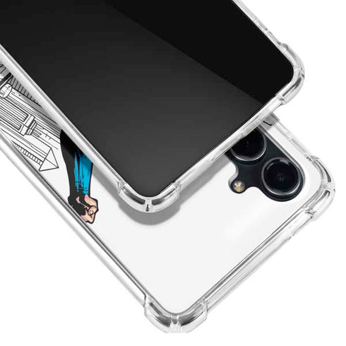 DC Comics Superman Flying Over City Pose Galaxy S23 FE Clear Case