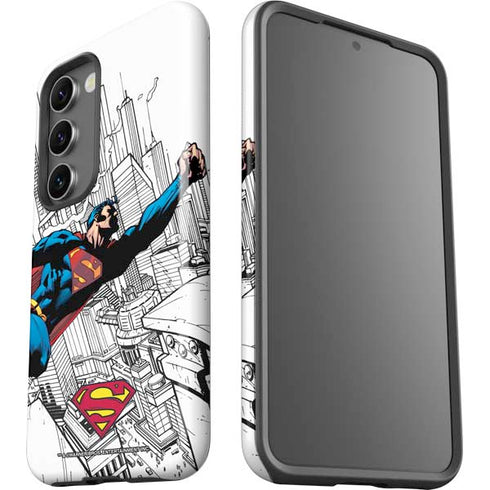 DC Comics Superman Flying Over City Pose Galaxy S23 Pro Case
