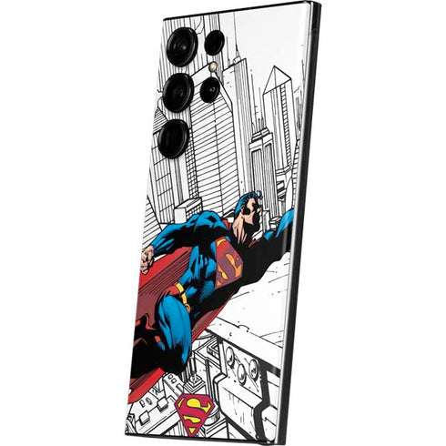 DC Comics Superman Flying Over City Pose Galaxy S23 Ultra Skin
