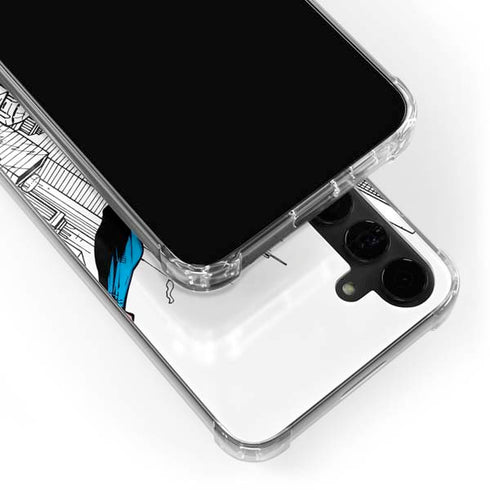 DC Comics Superman Flying Over City Pose Galaxy S24 Plus Clear Case