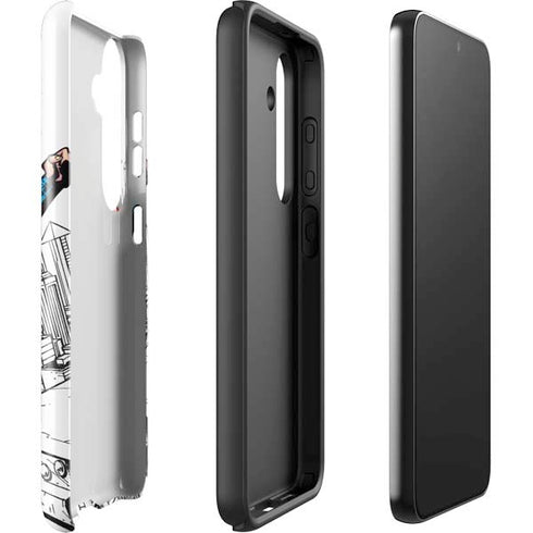 DC Comics Superman Flying Over City Pose Galaxy S24 Plus Impact Case