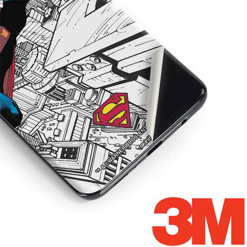 DC Comics Superman Flying Over City Pose Galaxy S9 Plus Skin
