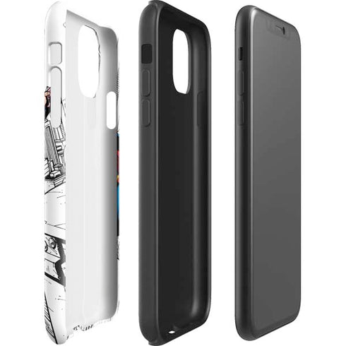 DC Comics Superman Flying Over City Pose iPhone 11 Impact Case