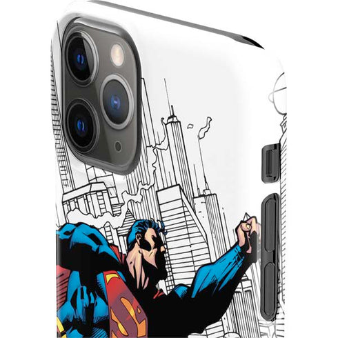 DC Comics Superman Flying Over City Pose iPhone 11 Pro Lite Case