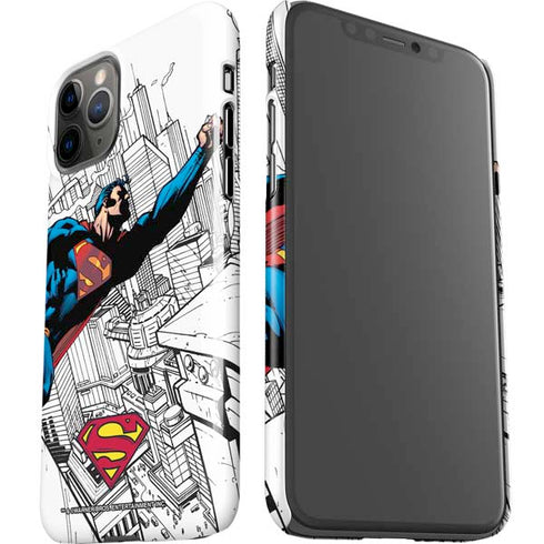 DC Comics Superman Flying Over City Pose iPhone 11 Pro Lite Case
