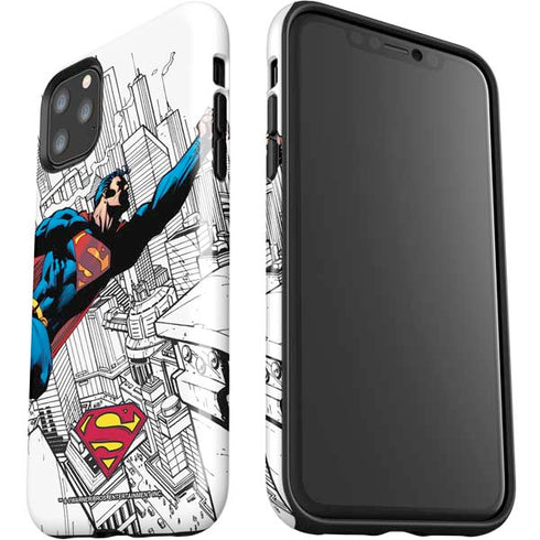DC Comics Superman Flying Over City Pose iPhone 11 Pro Max Impact Case