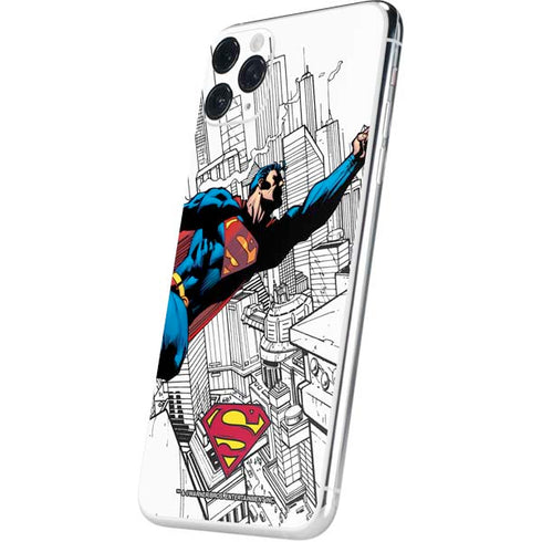 DC Comics Superman Flying Over City Pose iPhone 11 Pro Max Skin