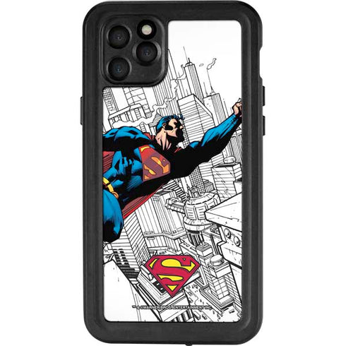 DC Comics Superman Flying Over City Pose iPhone 11 Pro Max Waterproof Case