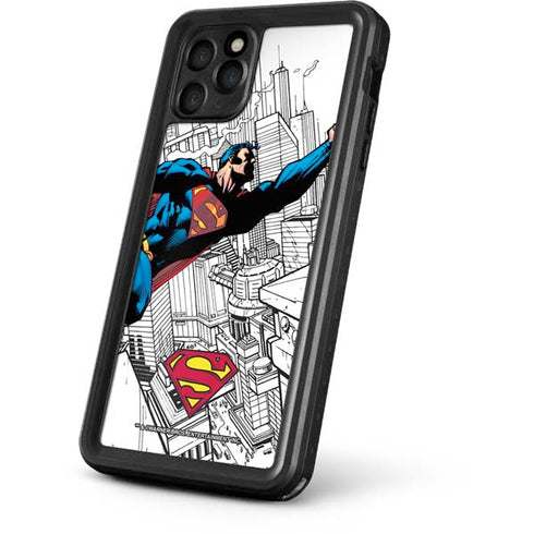 DC Comics Superman Flying Over City Pose iPhone 11 Pro Max Waterproof Case