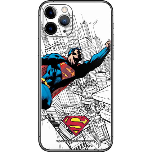 DC Comics Superman Flying Over City Pose iPhone 11 Pro Skin