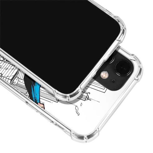 DC Comics Superman Flying Over City Pose iPhone 12 Clear Case