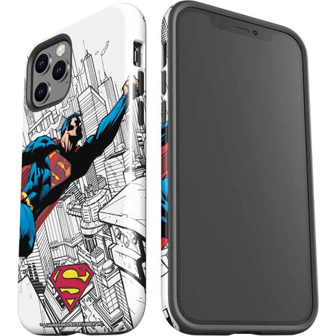 DC Comics Superman Flying Over City Pose iPhone 12 Pro Impact Case