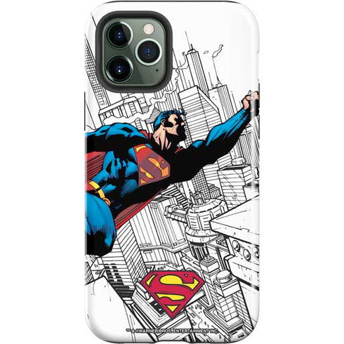 DC Comics Superman Flying Over City Pose iPhone 12 Pro Max Impact Case