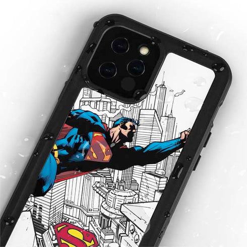 DC Comics Superman Flying Over City Pose iPhone 12 Pro Waterproof Case