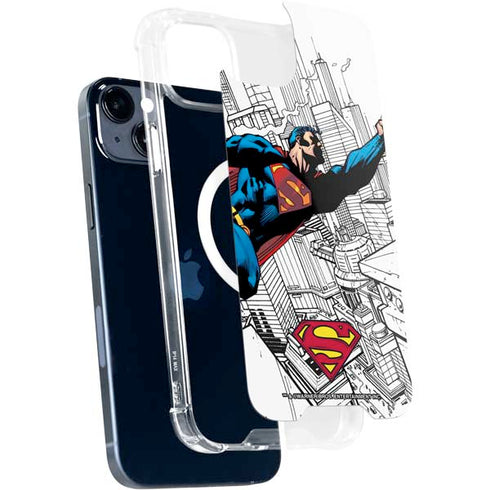 DC Comics Superman Flying Over City Pose iPhone 13 MagSafe Case