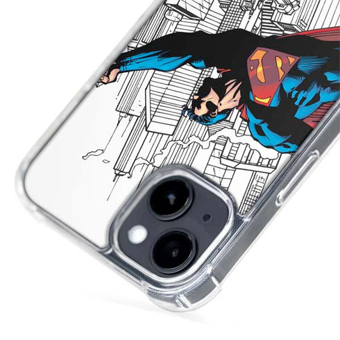 DC Comics Superman Flying Over City Pose iPhone 13 MagSafe Case