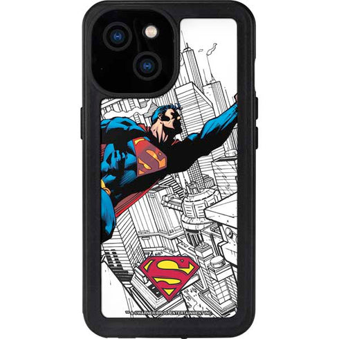 DC Comics Superman Flying Over City Pose iPhone 13 Mini Waterproof Case