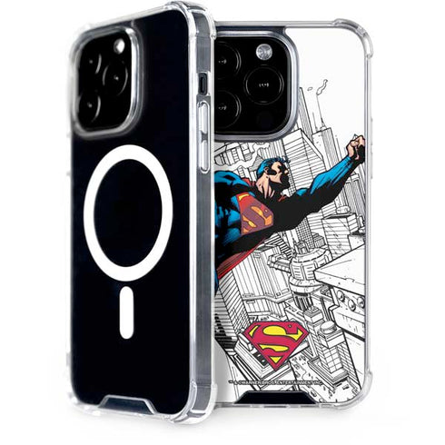 DC Comics Superman Flying Over City Pose iPhone 13 Pro MagSafe Case