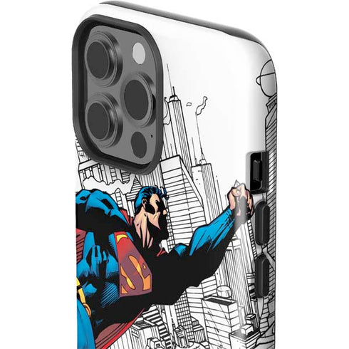 DC Comics Superman Flying Over City Pose iPhone 13 Pro Max Impact Case