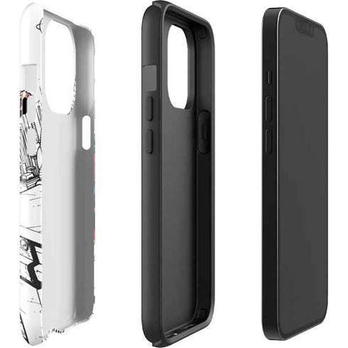 DC Comics Superman Flying Over City Pose iPhone 14 Pro Impact Case