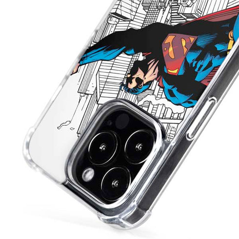DC Comics Superman Flying Over City Pose iPhone 15 Pro Max MagSafe Case