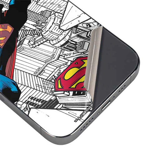 DC Comics Superman Flying Over City Pose iPhone 14 Pro Max Skin