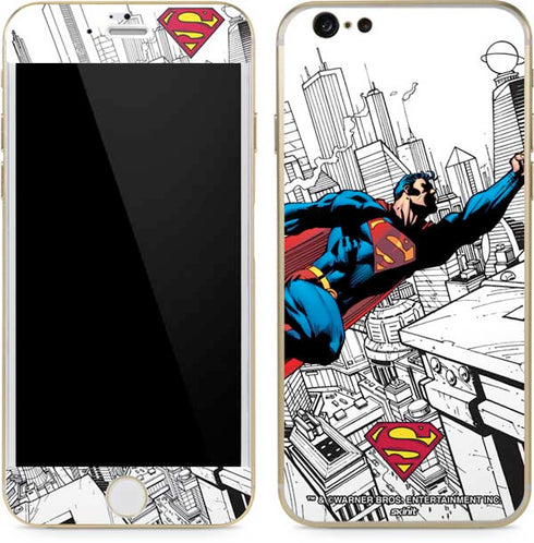 DC Comics Superman Flying Over City Pose iPhone 6/6s Skin