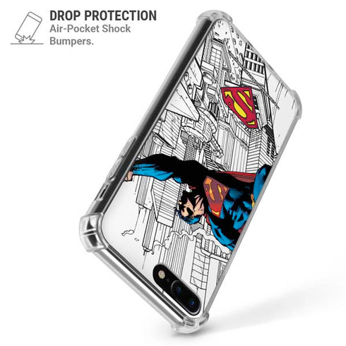 DC Comics Superman Flying Over City Pose iPhone 7/8 Plus Clear Case