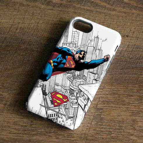 DC Comics Superman Flying Over City Pose iPhone 7 Pro Case