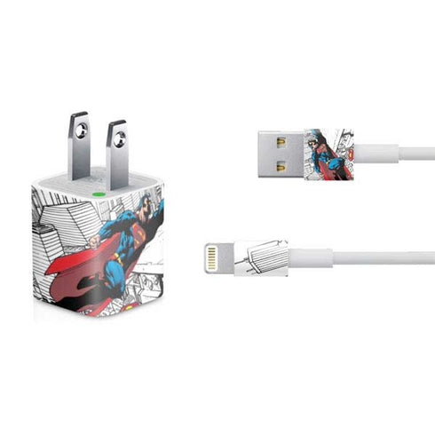 DC Comics Superman Flying Over City Pose iPhone Charger (5W USB) Skin