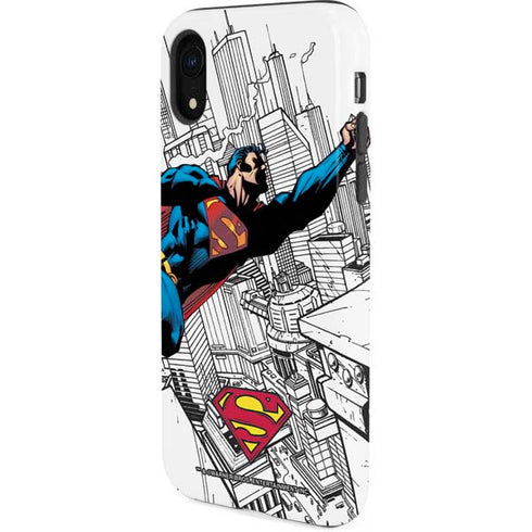 DC Comics Superman Flying Over City Pose iPhone XR Pro Case