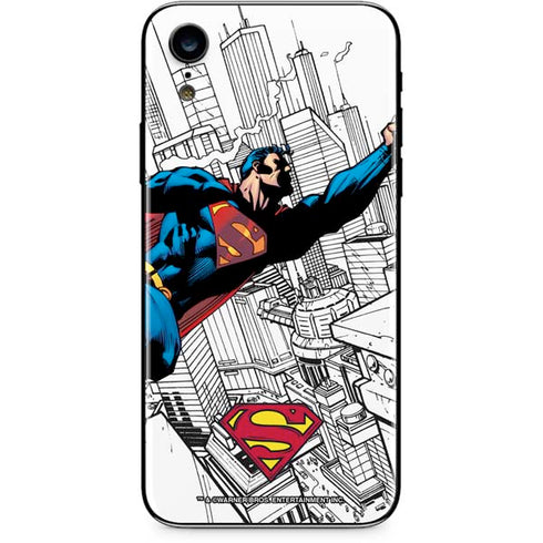 DC Comics Superman Flying Over City Pose iPhone XR Skin