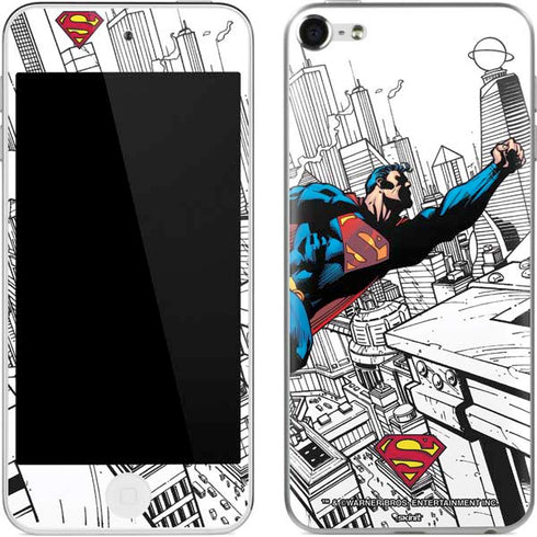DC Comics Superman Flying Over City Pose Apple iPod Skin