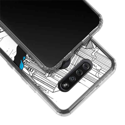 DC Comics Superman Flying Over City Pose LG K51/Q51 Clear Case