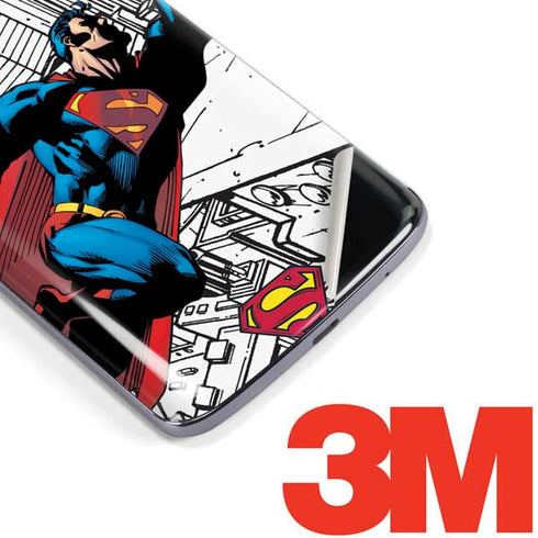DC Comics Superman Flying Over City Pose Moto E5 Plus Skin