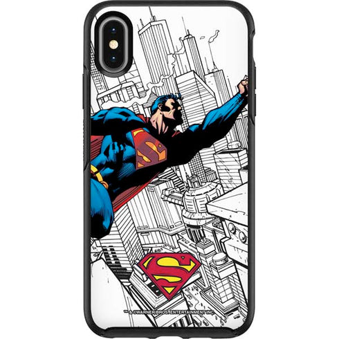DC Comics Superman Flying Over City Pose Otterbox Symmetry iPhone Skin