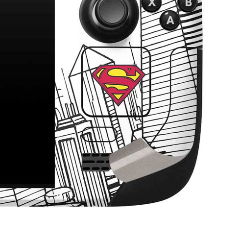 DC Comics Superman Flying Over City Pose Steam Deck Handheld Gaming Computer Skin