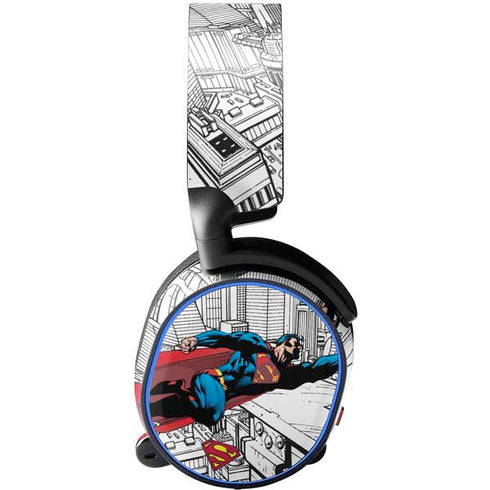 DC Comics Superman Flying Over City Pose SteelSeries Arctis 3 Skin