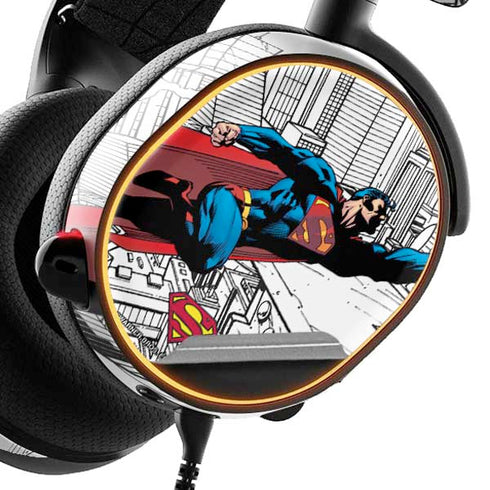 DC Comics Superman Flying Over City Pose SteelSeries Arctis 3 Skin