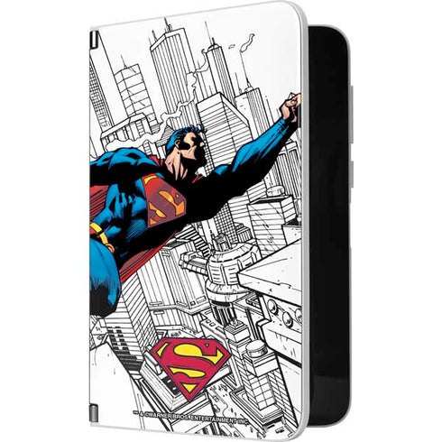 DC Comics Superman Flying Over City Pose Surface Duo Skin