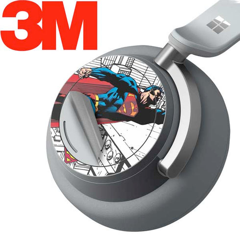 DC Comics Superman Flying Over City Pose Surface Headphones Skin