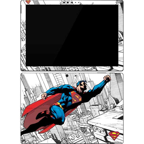 DC Comics Superman Flying Over City Pose Surface Pro 7 Skin